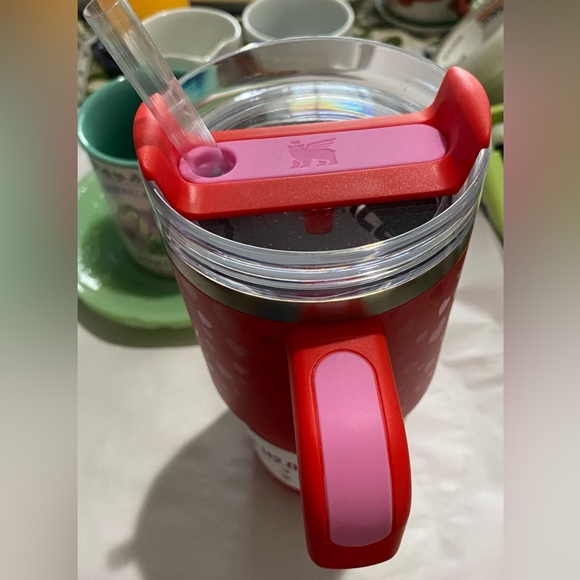 Valentines Day Stanley 20oz Quencher Tumbler. NWT. Red&Pink Hearts Outside. - Picture 11 of 14